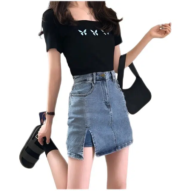 天才小熊 美式时尚百搭简约潮流牛仔短裤 女款