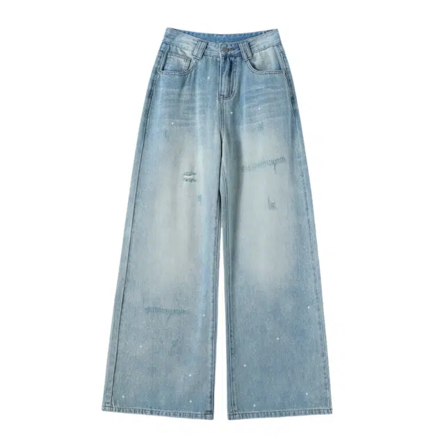 玫丝朵 复古时尚宽松舒适清新牛仔裤 女款