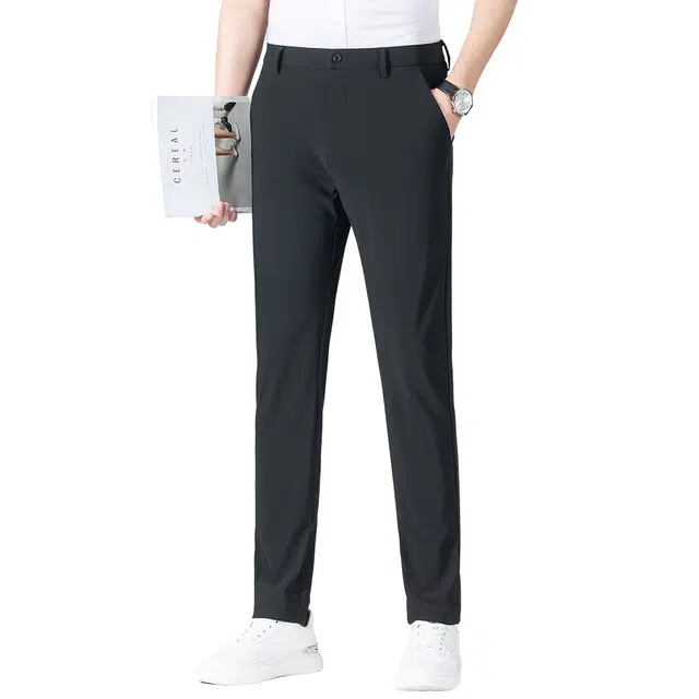 富铤 极简主义纯色凉爽透气四面弹百搭日常直筒长裤休闲裤 男款