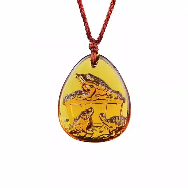 媚之吻 集雅轩宋韶光大师蛇年吉祥物 属猴 财源广进 吉祥 琉璃 项链 男女同款情侣款