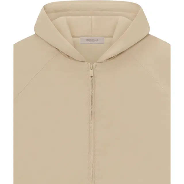 Fear of God Essentials SS23 Drop2 Essentials Fullzip Jacket Sand Logo