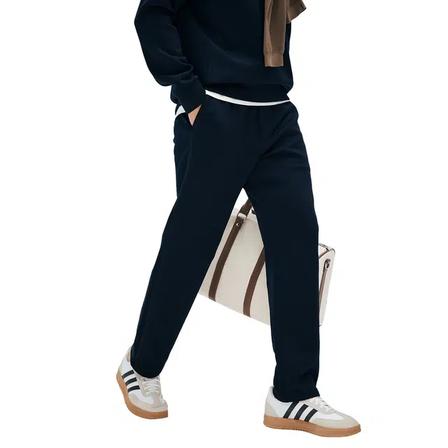 丹宁哲学 舒适百搭时尚简约运动休闲裤 男款 藏青色