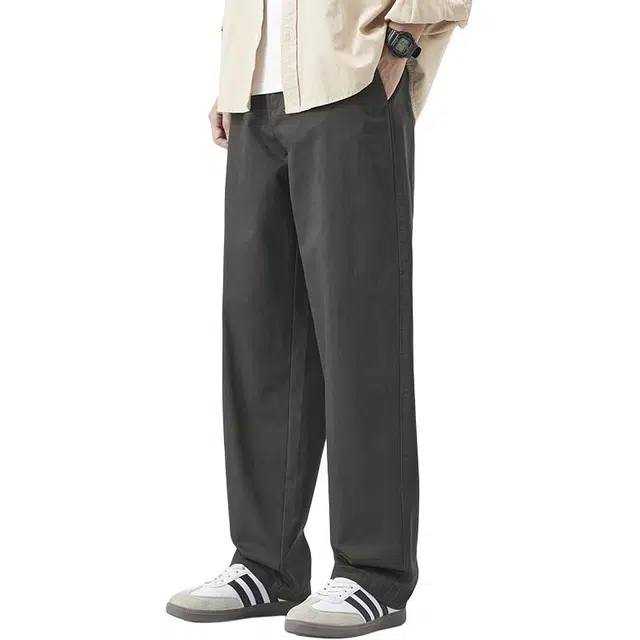 童先森 美式复古宽松直筒阔腿裤拖地休闲裤 男款