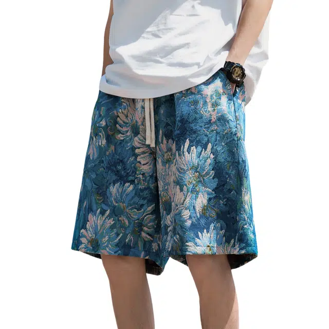 王者荣耀 美式街头宽松柔软舒适亲肤多色基础款老钱风度假风五分裤休闲短裤 男女同款