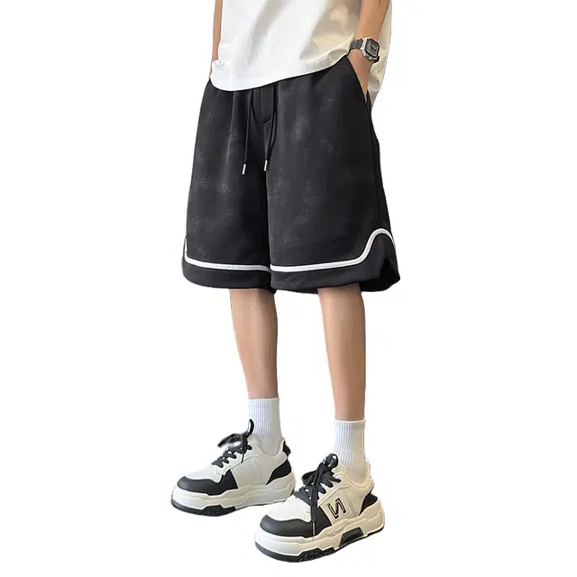 加荣 凉感透气宽松扎染设计舒适百搭休闲短裤 男女同款