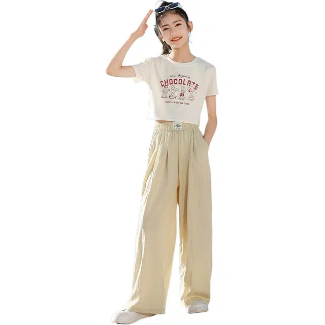 大童 憨憨象 亲肤舒适简约透气休闲运动套装