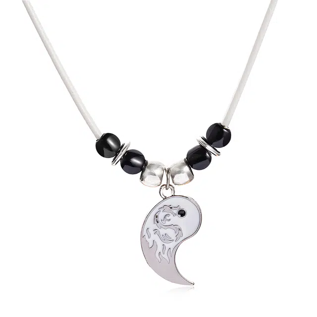 祝富礼 新中式龙凤呈祥生肖龙太极龙锁骨链  国潮八卦龙图腾 简约百搭挂坠 新年礼品 玛瑙 玉石手链 男女同款情侣款