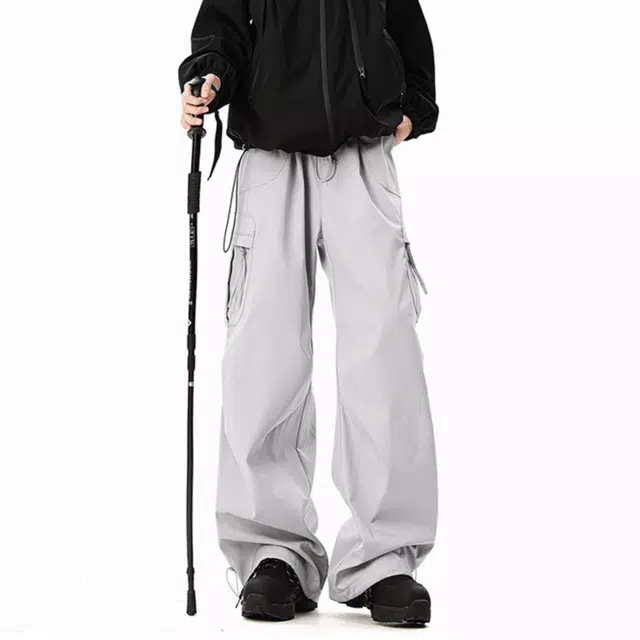 徐百货 美式机能运动设计感潮牌伞兵裤痞帅宽松长裤休闲裤 男女同款