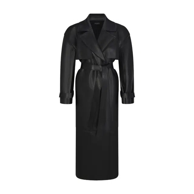 NAKED WARDROBE Trench Coat Vegan Leather