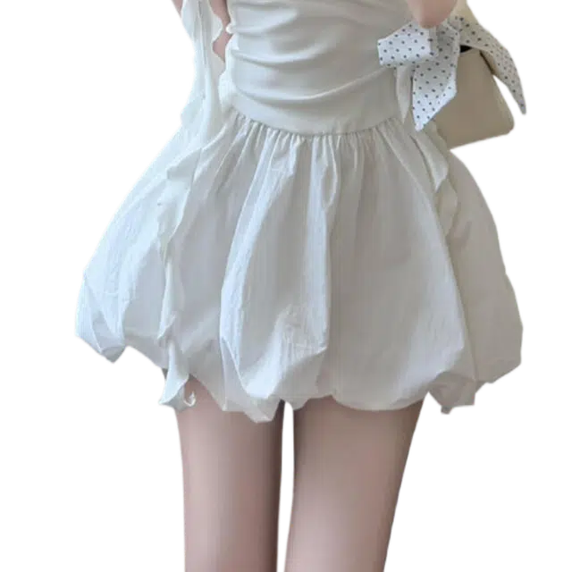 兰缪 高腰百搭甜美舒适休闲短裙 女款
