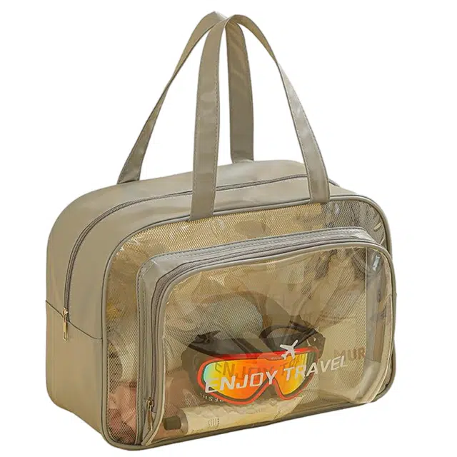 艾情草之恋 大容量干湿分离化妆包 宿舍便携简约防水手提储物包