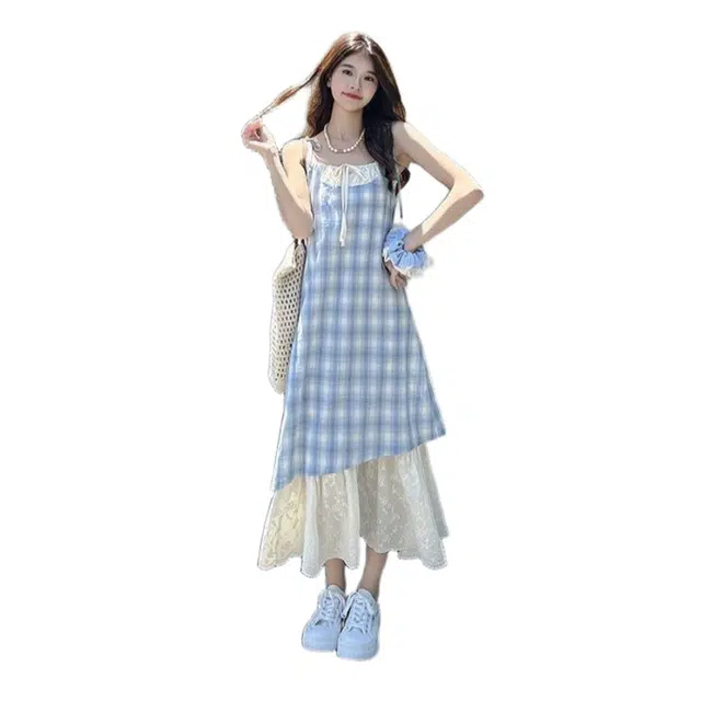 怪力萝莉 宽松舒适气质吊带连衣裙 女款