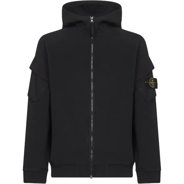 Stone Island Hoodie Jacket Black