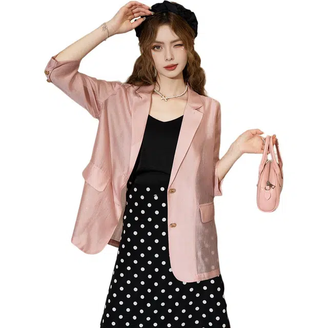 法文箱子 夏 高级感小外套西装 宽松 女款
