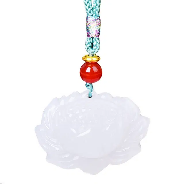 静汝玉 #好运莲花 金丝玉 玉石项链 男女同款情侣款