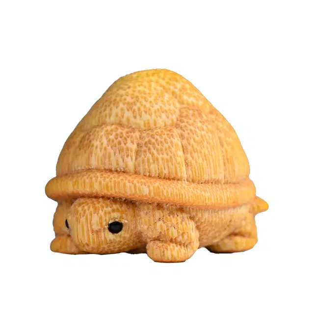 素于 国潮潮玩创意雕刻工艺品吉祥物【长寿龟】招财进宝心想事成财运亨通随身办公家居摆件物#好运 竹木 把件 男女同款情侣款