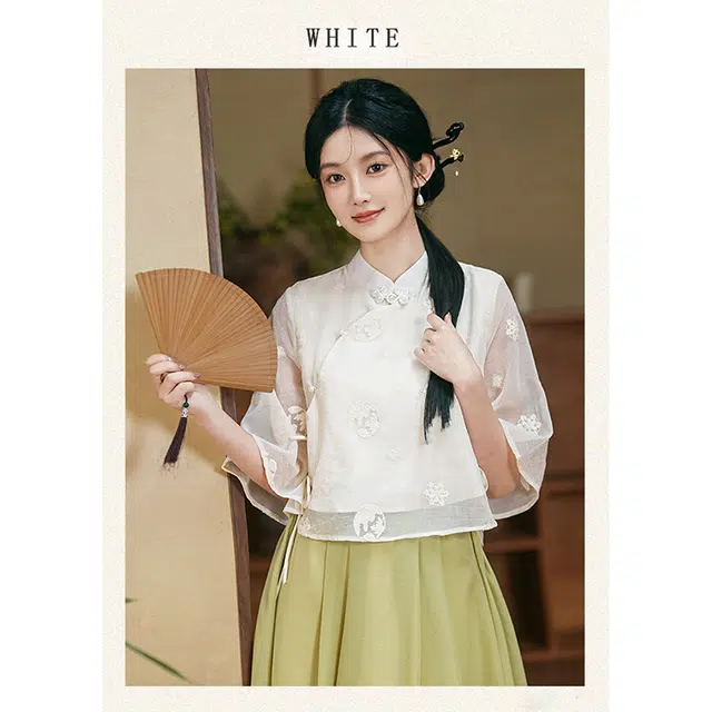 丝絮丝绸 新中式民国风复古刺绣旗袍裙装套装 女款