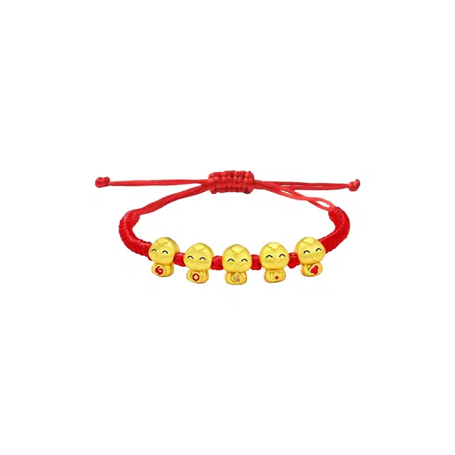 前方大荒野 五福蛇红绳生肖岁岁平安福禄双全新中式时尚小众设计蛇年本命年转运招财纳福精致时髦#好运 织物 手绳 男女同款情侣款