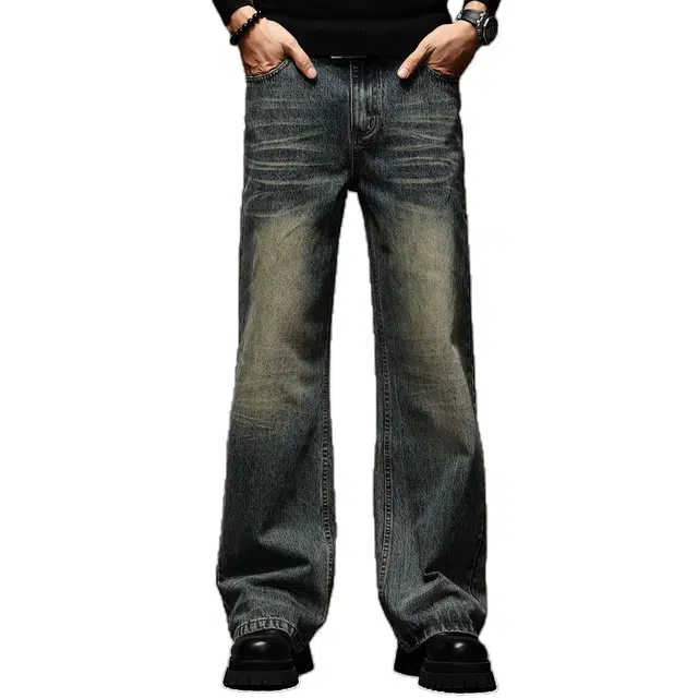 贵色 直筒经典百搭潮流休闲高端美式牛仔裤 男女同款 复古蓝