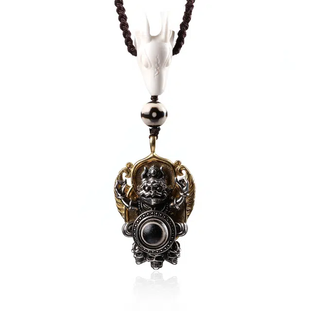 喃呢 藏传天珠金翅大鹏鸟手工吉祥平安百搭万事顺意招财转运 新中式都市文玩国风 合金 项链 男女同款情侣款