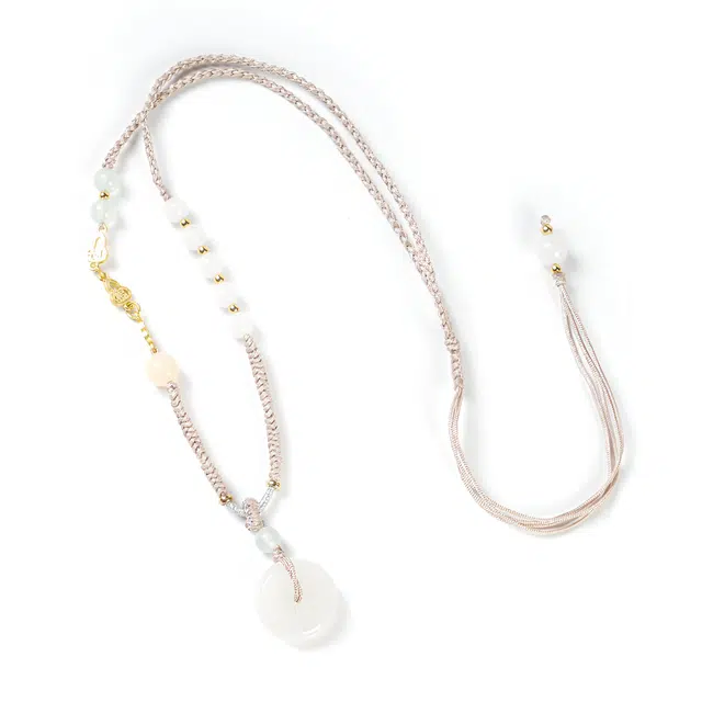 絮物 新中式国潮平安扣 轻奢高级感 温柔小众 吉祥如意 玉髓 项链 男女同款情侣款