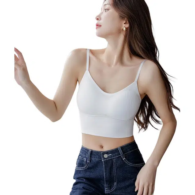 善己 针织纯欲风修身内搭美背设计感小众交叉韩版辣妹百搭背心 女款