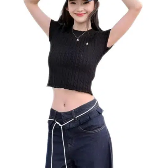 天才小熊 日系时尚潮流百搭刺绣短袖针织衫 女款