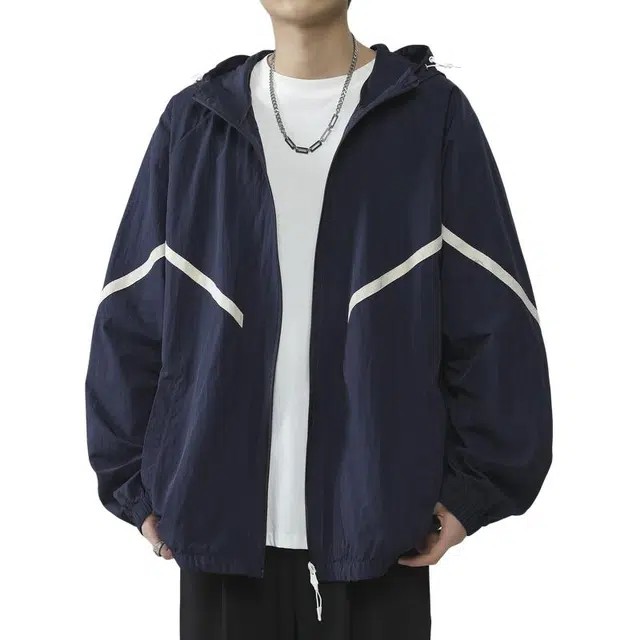 左岸 宽松透气轻薄款冰丝凉感户外运动防晒服 男款