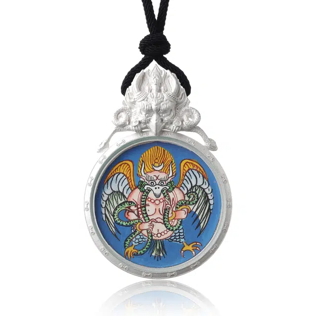 喃呢 精工手绘无畏金刚金翅大鹏鸟招财转运 新中式都市文玩国风 铜合金 项链 男女同款情侣款