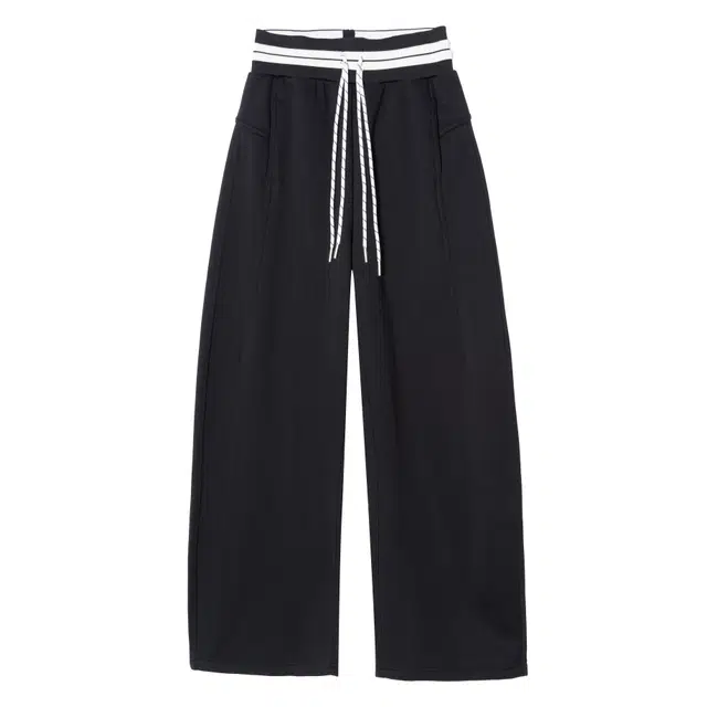 法文箱子 简约高腰宽松休闲裤 女款