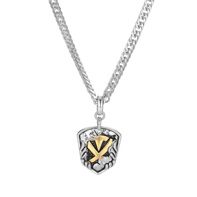 珂里 铠甲勇士潮酷勇者可定制刻字高级感嘻哈冷淡风 合金 项链 男女同款情侣款