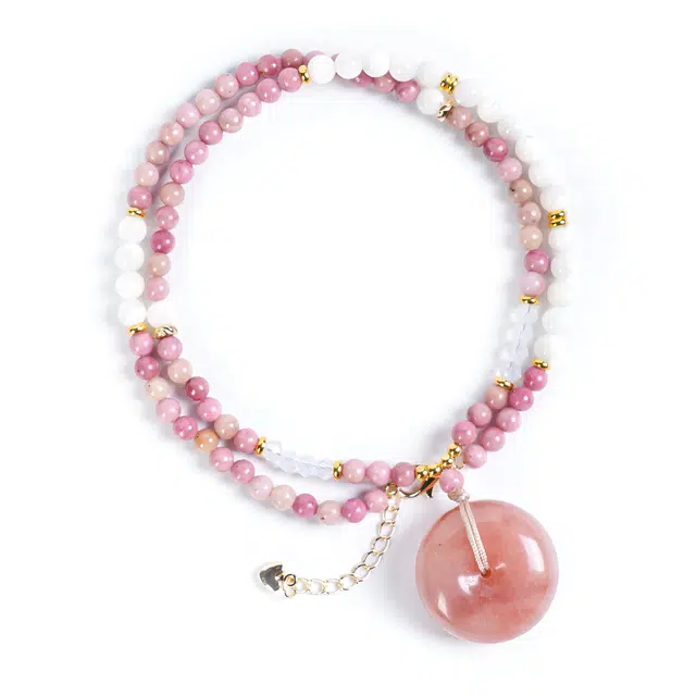 絮物 新中式小香风【平安如意】轻奢高级感国潮温柔小众文玩平安喜乐#好运 天山翠 项链 男女同款情侣款