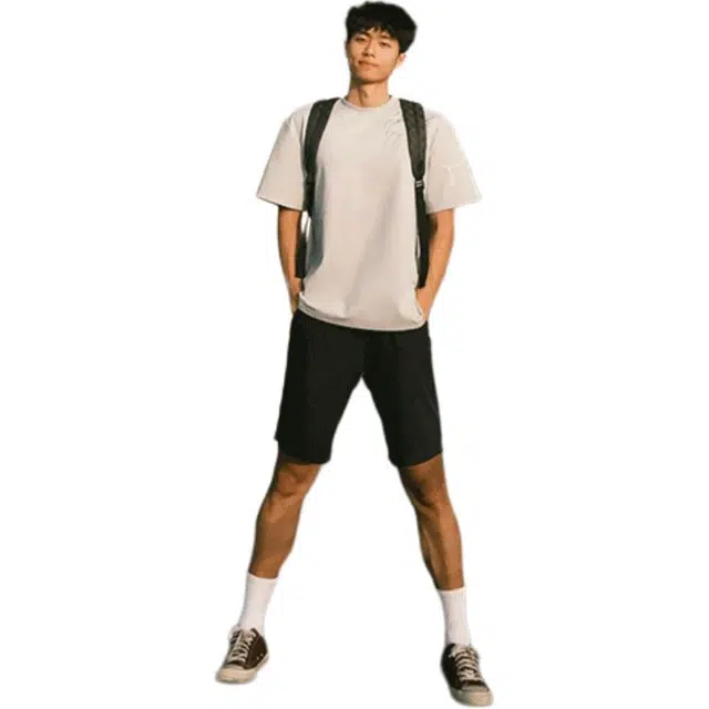 单爵 冰丝运动薄款美式直筒五分裤休闲短裤 男女同款