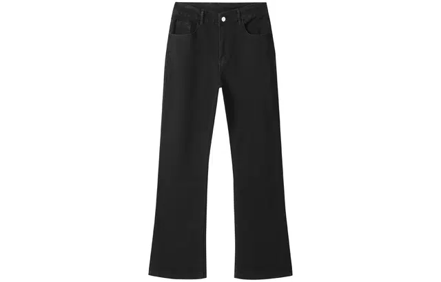 华夏儿女 美式高街复古水洗做旧多种版型微喇百搭休闲长裤牛仔裤 男女同款