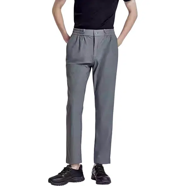 迪柯尼 微户外系列  纯色中腰直筒舒适休闲裤 男款 绿底印花