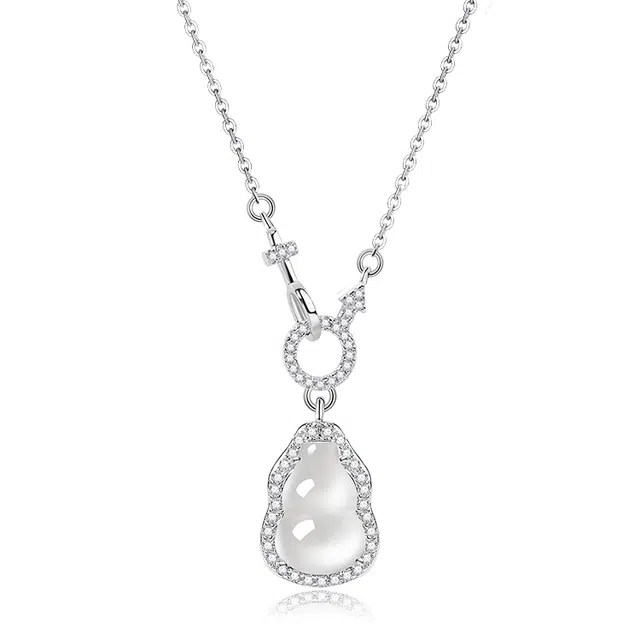 【平安福禄】 印象眸 新中式精致国潮清冷高级感气质显白轻奢高级感福气满满小众设计葫芦锁骨链 礼盒包装#好运 玉髓 项链 女款