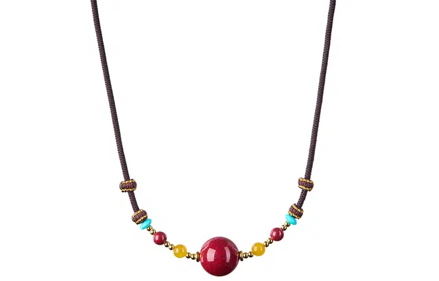 石头记 转运珠锁骨链 水逆退散 吉祥如意八方来财 时来运转 红色转运配饰再造辰砂 朱砂 项链 男女同款情侣款