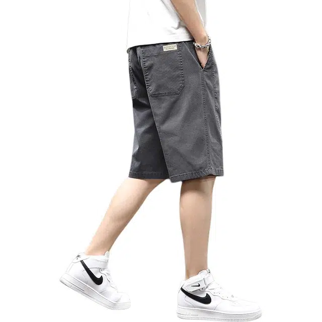 羽浅 男夏季薄款五分裤子百搭宽松直筒中裤男生韩版运动透气男休闲短裤 男款