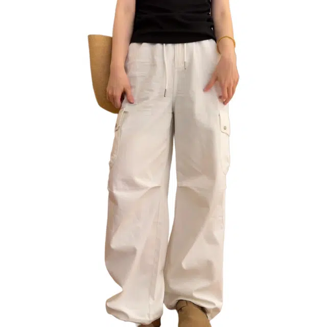 小卷要加油 直筒舒适时尚百搭潮流工装裤 女款