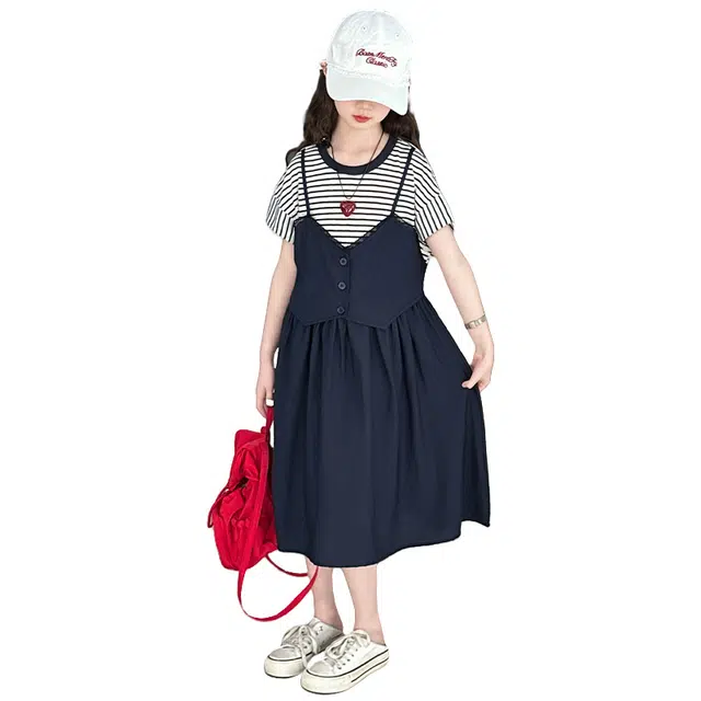 泰迪珍藏连衣裙 短袖亲肤休闲舒适 图片色 中小童