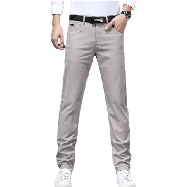 吉肯蒂 直筒宽松弹力轻商务长裤休闲裤 男款