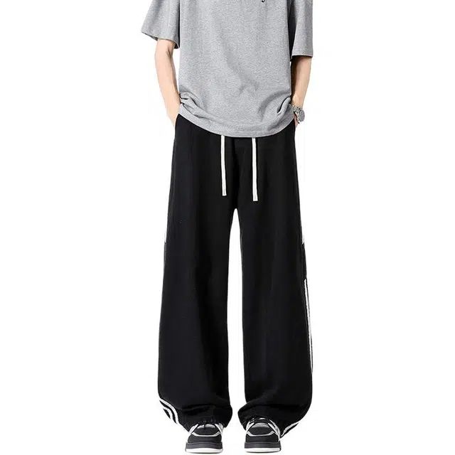 佐菲利 美式高街设计感潮牌宽松直筒牛仔裤 男款