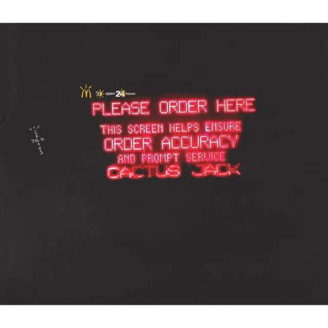 Travis Scott Cactus Jack x McDonald's Order Here T