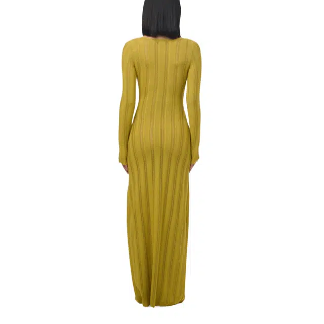 NAKED WARDROBE Knit V-Neck Maxi Dress