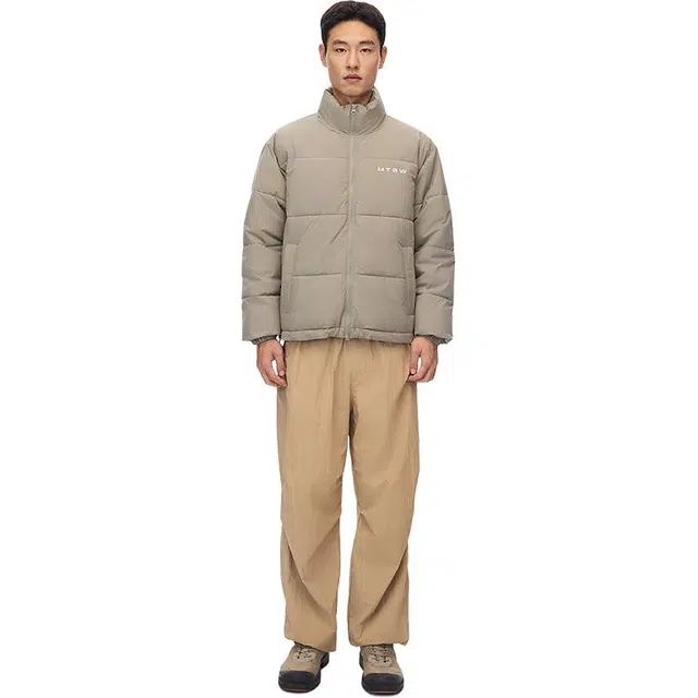 美特斯邦威 简洁立领加厚抗寒棉服 男女同款