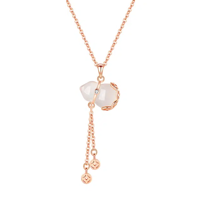 宝瑕 福禄葫芦小众设计高级感轻奢 玉髓 玉石项链 女款