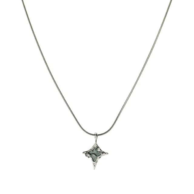 暖瞳 嘻哈潮酷简约设计个性简约时尚金属风气质锁骨链配饰 钛钢 项链 男款