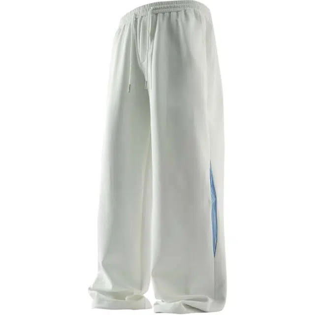 佐菲利 复古慵懒拼接撞色设计冰感弯刀潮流休闲裤 男女同款