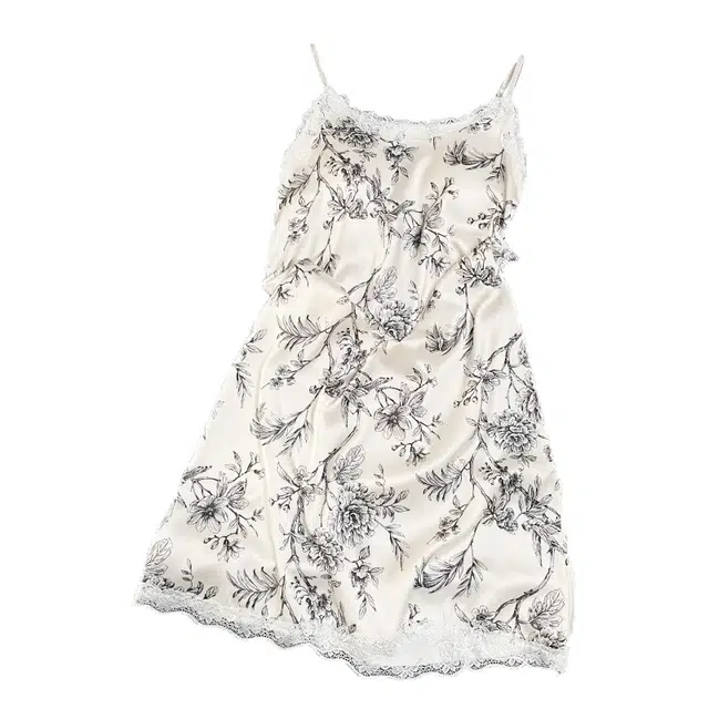 俏韵 圆领吊带夏季冰雪丝纯欲带胸垫甜美可爱薄款家居服可外穿睡裙 女款