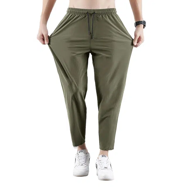 顶峰保罗 无性别主义九分裤薄款凉感亲肤透气宽松运动潮流商务直筒速干时尚百搭系带休闲裤 男女同款